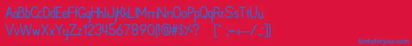 Arpoador Font – Blue Fonts on Red Background