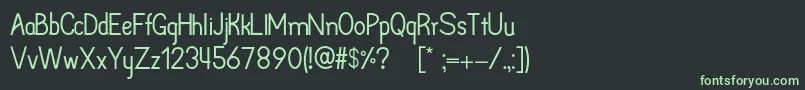 フォントArpoador – 黒い背景に緑の文字