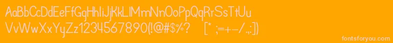 Fonte Arpoador – fontes rosa em um fundo laranja