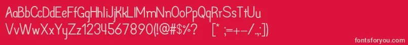 Arpoador Font – Pink Fonts on Red Background