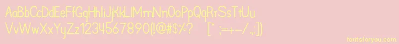 Arpoador Font – Yellow Fonts on Pink Background