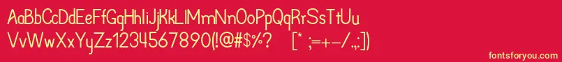 Arpoador Font – Yellow Fonts on Red Background