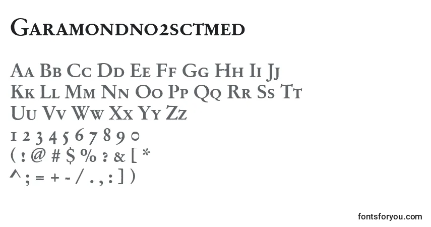 Czcionka Garamondno2sctmed – alfabet, cyfry, specjalne znaki