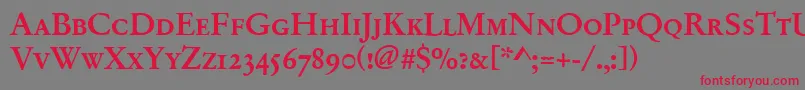 Garamondno2sctmed Font – Red Fonts on Gray Background