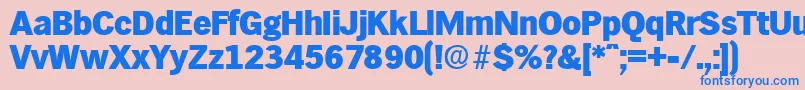 HamburgExtrabold Font – Blue Fonts on Pink Background