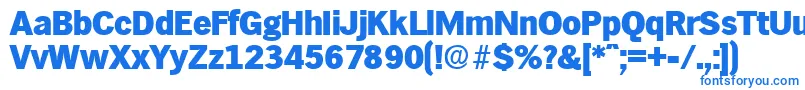 フォントHamburgExtrabold – 白い背景に青い文字