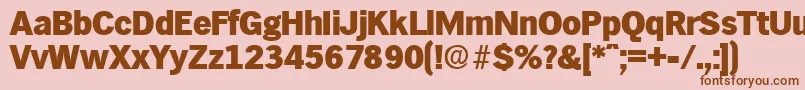 HamburgExtrabold Font – Brown Fonts on Pink Background