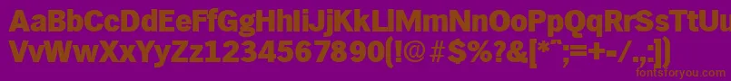 Шрифт HamburgExtrabold – коричневые шрифты на фиолетовом фоне