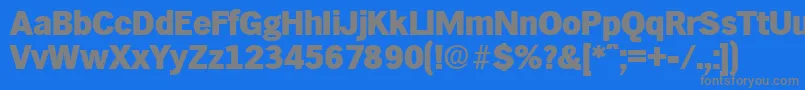 フォントHamburgExtrabold – 青い背景に灰色の文字