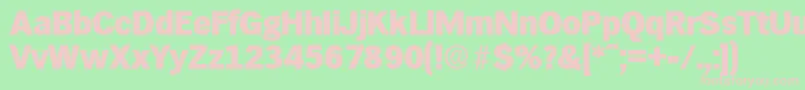 HamburgExtrabold Font – Pink Fonts on Green Background