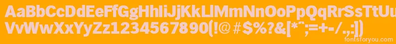 HamburgExtrabold Font – Pink Fonts on Orange Background