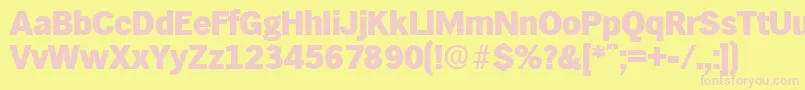 HamburgExtrabold Font – Pink Fonts on Yellow Background