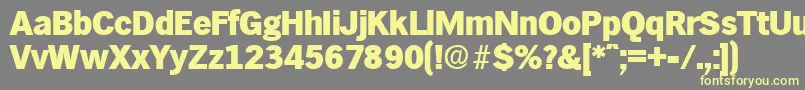 HamburgExtrabold Font – Yellow Fonts on Gray Background