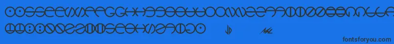 Шрифт Hyach – чёрные шрифты на синем фоне