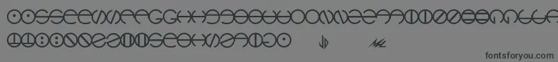 Hyach-Schriftart – Schwarze Schriften auf grauem Hintergrund