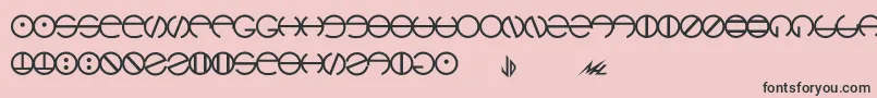 Hyach Font – Black Fonts on Pink Background