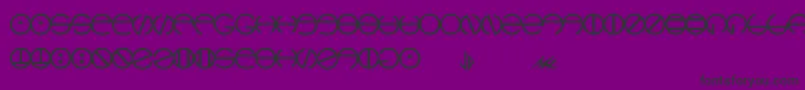 フォントHyach – 紫の背景に黒い文字
