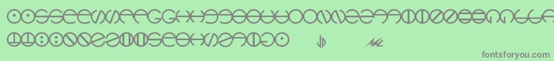 Hyach Font – Gray Fonts on Green Background