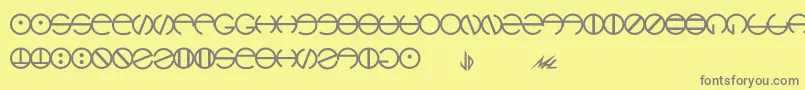 Hyach Font – Gray Fonts on Yellow Background