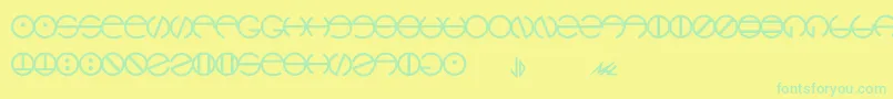 Hyach Font – Green Fonts on Yellow Background