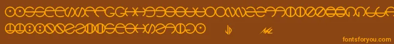 Hyach Font – Orange Fonts on Brown Background