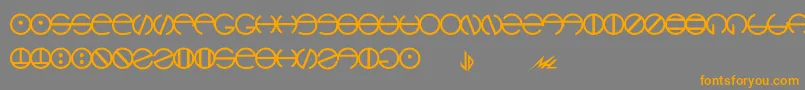 Hyach Font – Orange Fonts on Gray Background