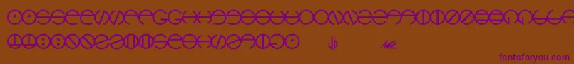 Hyach Font – Purple Fonts on Brown Background