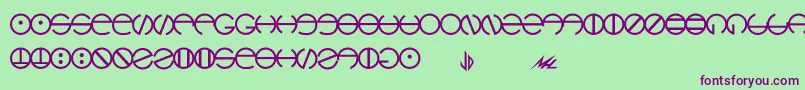 Hyach Font – Purple Fonts on Green Background