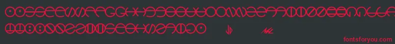 Hyach Font – Red Fonts on Black Background
