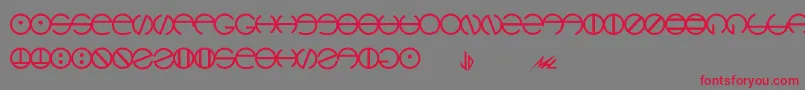 Hyach Font – Red Fonts on Gray Background