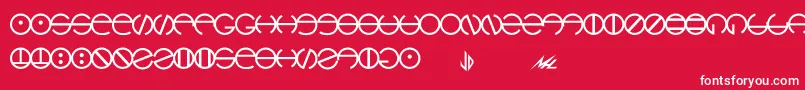 フォントHyach – 赤い背景に白い文字