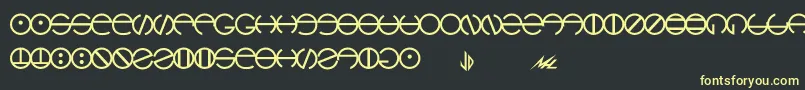 フォントHyach – 黒い背景に黄色の文字