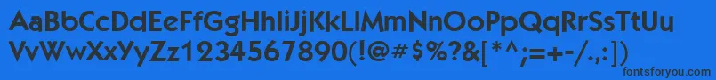 KabelcttBookBold Font – Black Fonts on Blue Background