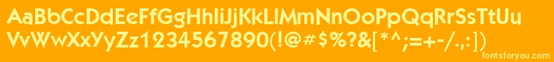 KabelcttBookBold Font – Yellow Fonts on Orange Background