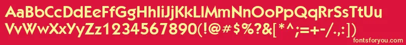 KabelcttBookBold Font – Yellow Fonts on Red Background