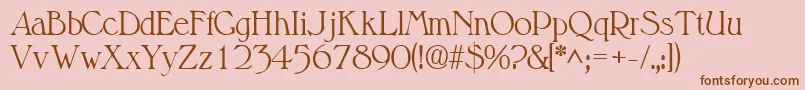 ValitsskRegular Font – Brown Fonts on Pink Background