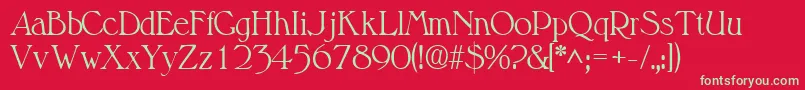 ValitsskRegular Font – Green Fonts on Red Background