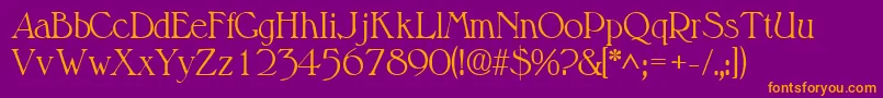 ValitsskRegular Font – Orange Fonts on Purple Background