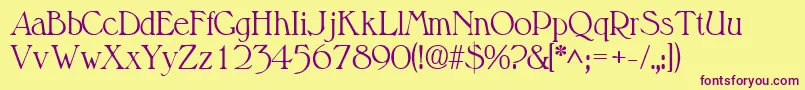 ValitsskRegular Font – Purple Fonts on Yellow Background