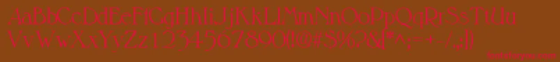 ValitsskRegular Font – Red Fonts on Brown Background
