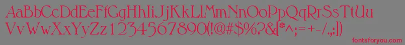 ValitsskRegular Font – Red Fonts on Gray Background