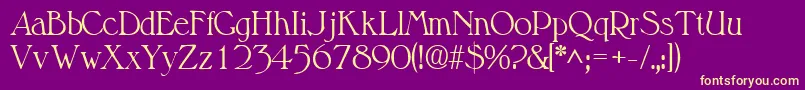 fuente ValitsskRegular – Fuentes Amarillas Sobre Fondo Morado