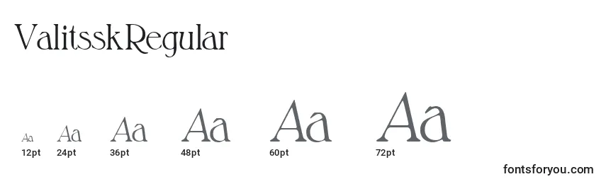 ValitsskRegular Font Sizes