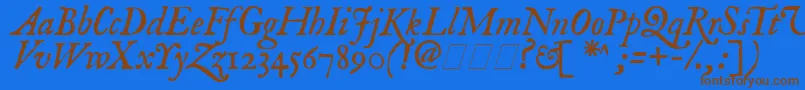 Feenit2 Font – Brown Fonts on Blue Background