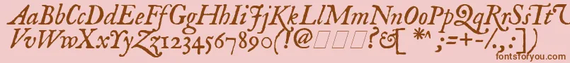 Feenit2 Font – Brown Fonts on Pink Background