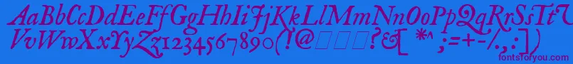 Feenit2 Font – Purple Fonts on Blue Background