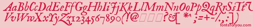 Feenit2 Font – Red Fonts on Pink Background