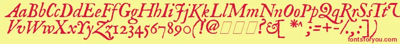 Feenit2 Font – Red Fonts on Yellow Background