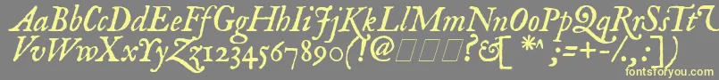 Feenit2 Font – Yellow Fonts on Gray Background