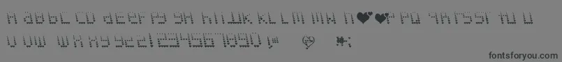 Шрифт Naujokslove – чёрные шрифты на сером фоне